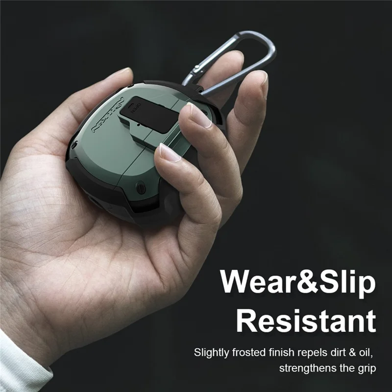 NILLKIN voor Huawei FreeBuds 4 / 4E Bounce Case Bluetooth-compatibele Oortelefoon met Automatisch Openklappende Klep Dropbestendige TPU+PC Hoes - Rood