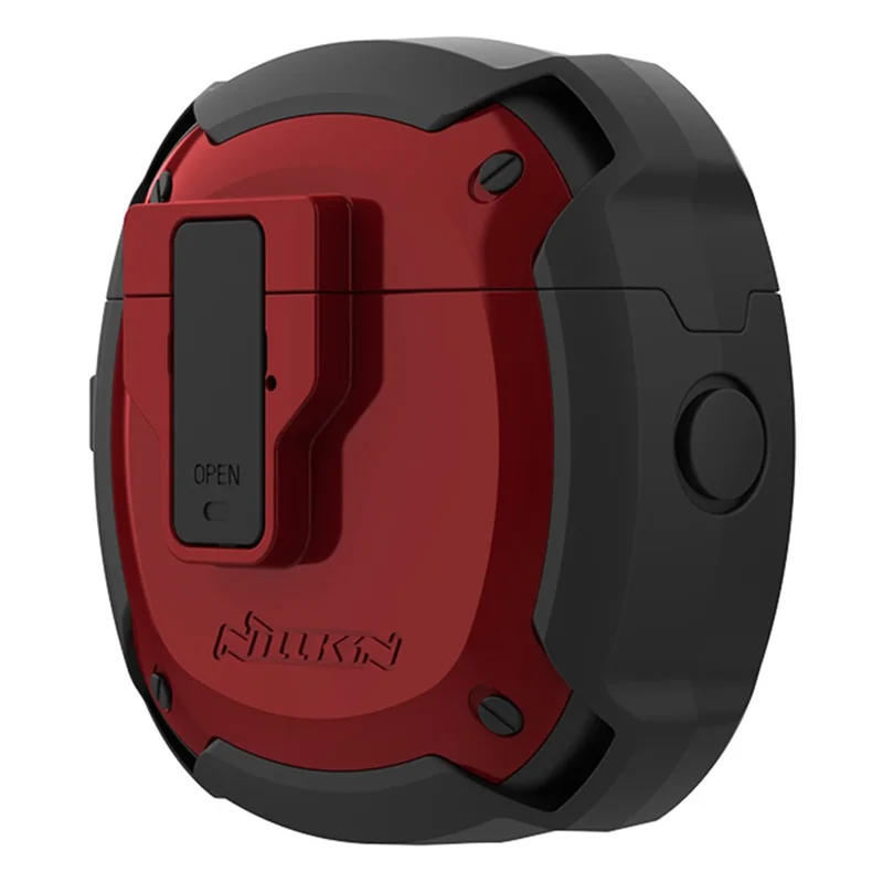 NILLKIN voor Huawei FreeBuds 4 / 4E Bounce Case Bluetooth-compatibele Oortelefoon met Automatisch Openklappende Klep Dropbestendige TPU+PC Hoes - Rood
