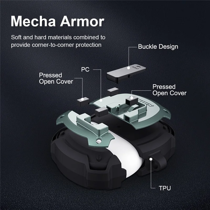 NILLKIN voor Huawei FreeBuds 4 / 4E Bounce Case Bluetooth-compatibele Oortelefoon met Automatisch Openklappende Klep Dropbestendige TPU+PC Hoes - Rood