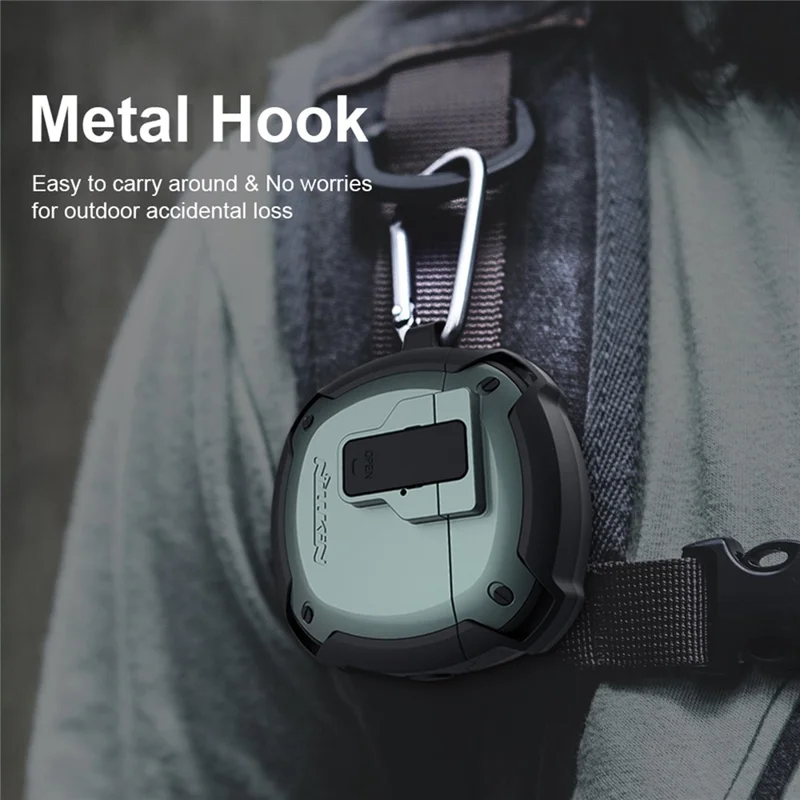 NILLKIN voor Huawei FreeBuds 4 / 4E Bounce Case Bluetooth-compatibele Oortelefoon met Automatisch Openklappende Klep Dropbestendige TPU+PC Hoes - Rood