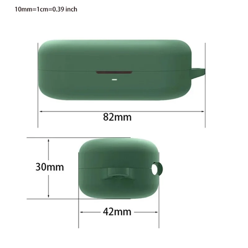 For B&O Beoplay EQ Bluetooth-compatible Earphone Soft Silicone Protective Case Drop-proof Cover with Anti-lost Buckle - Black