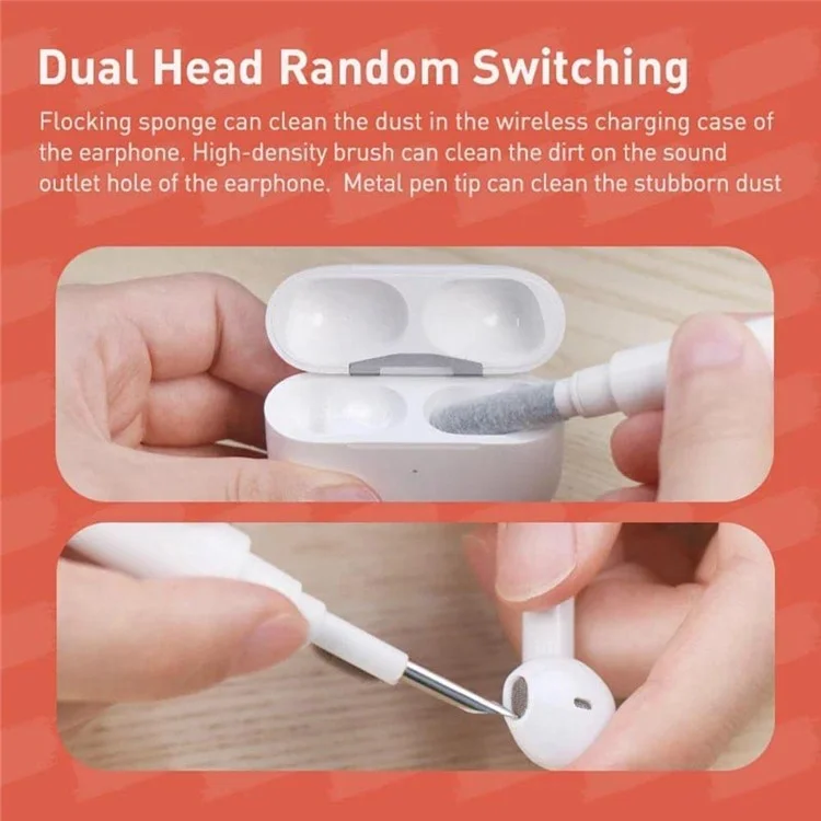 Cleaning Brush + Pen + Keycap Puller Wireless Earphone Computer Keyboard Cleaning Tools Set
