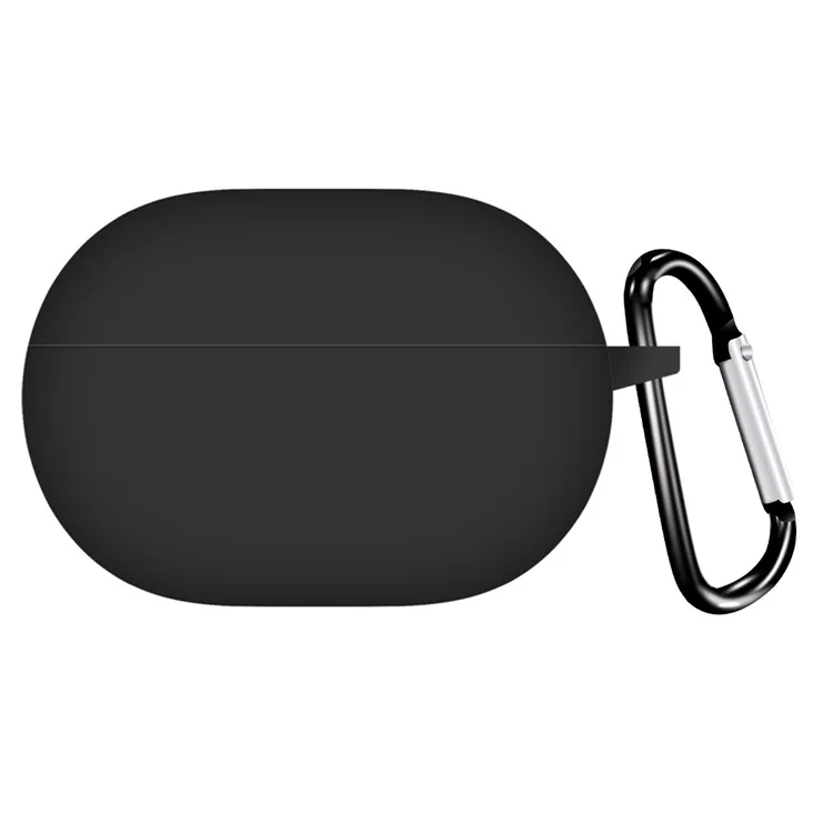 For Huawei FreeBuds Pro 2 Headphones Case Anti-drop Anti-wear Silicone Protective Cover with Anti-lost Buckle - Black