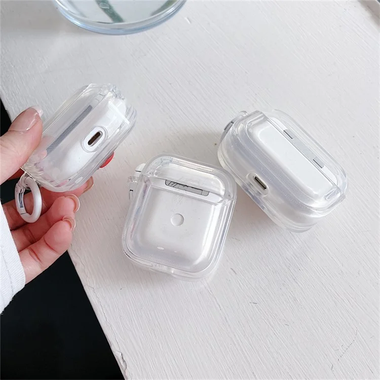Para Apple AirPods Pro Flower + Little Girl Design Anti-srcratch Bluetooth Aurphone Cover Case Protector de TPU Suave Con Hebilla