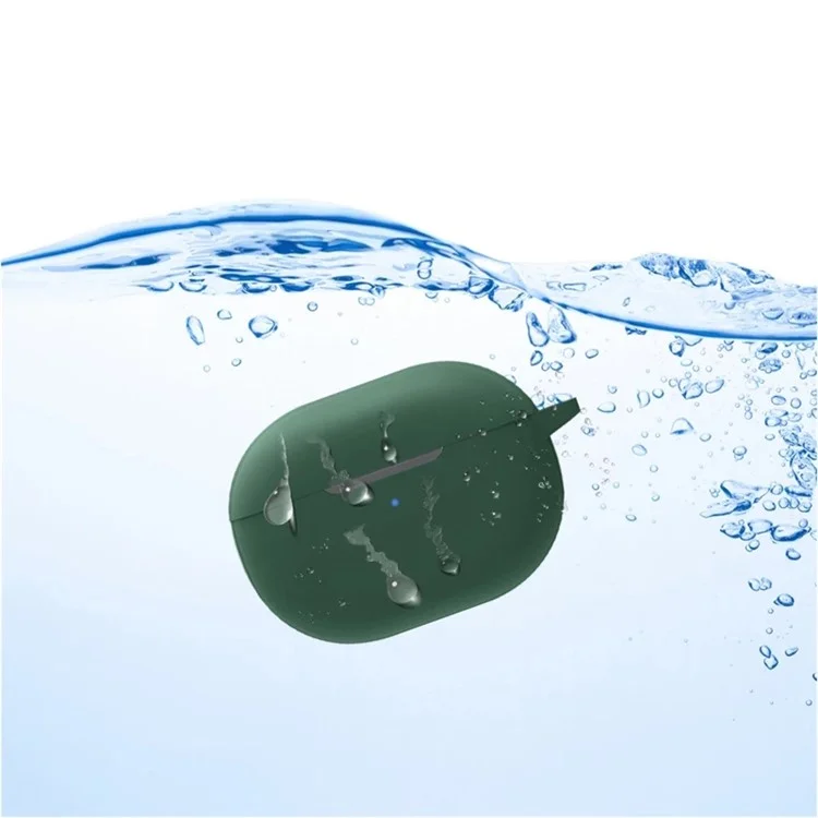 Для Soundpeats Free2 Classic Anti-drop Silicone Cover Bluetooth TWS Защитный Рукав с Анти-носорадной Пряжкой - Темно-синий