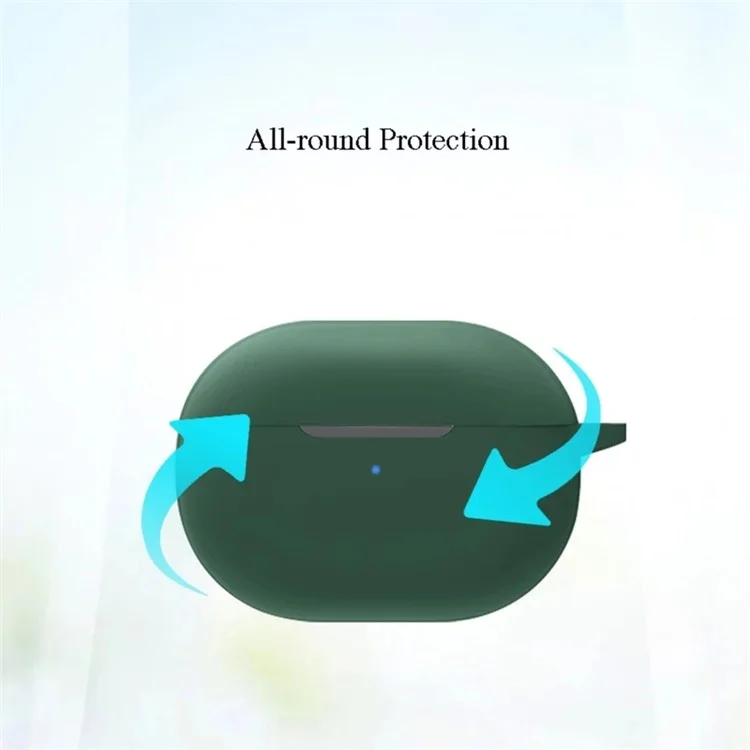 Для Soundpeats Free2 Classic Anti-drop Silicone Cover Bluetooth TWS Защитный Рукав с Анти-носорадной Пряжкой - Темно-синий