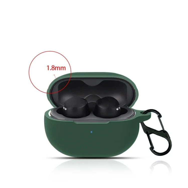 Для Soundpeats Free2 Classic Anti-drop Silicone Cover Bluetooth TWS Защитный Рукав с Анти-носорадной Пряжкой - Темно-синий