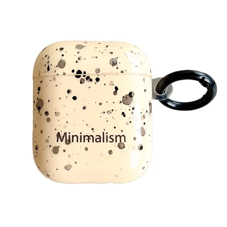 Per Apple AirPods Con Case Case (2016) / (2019) / AirPods With Wireless Charging Case (2019) Cover Antidrop Inchiostro Dot IMD Earbù Portatile Copertura TPU Con Fibbia