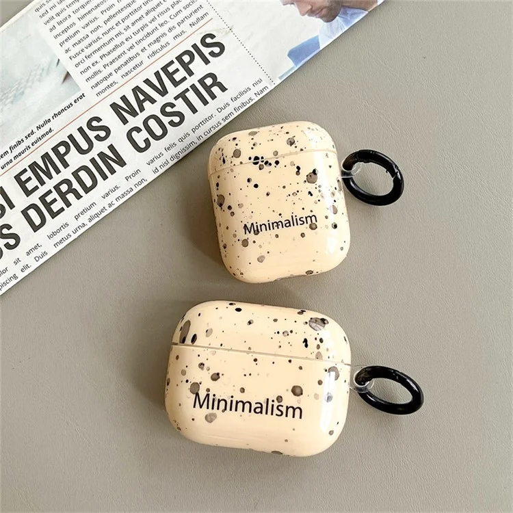 Per Apple AirPods Con Case Case (2016) / (2019) / AirPods With Wireless Charging Case (2019) Cover Antidrop Inchiostro Dot IMD Earbù Portatile Copertura TPU Con Fibbia