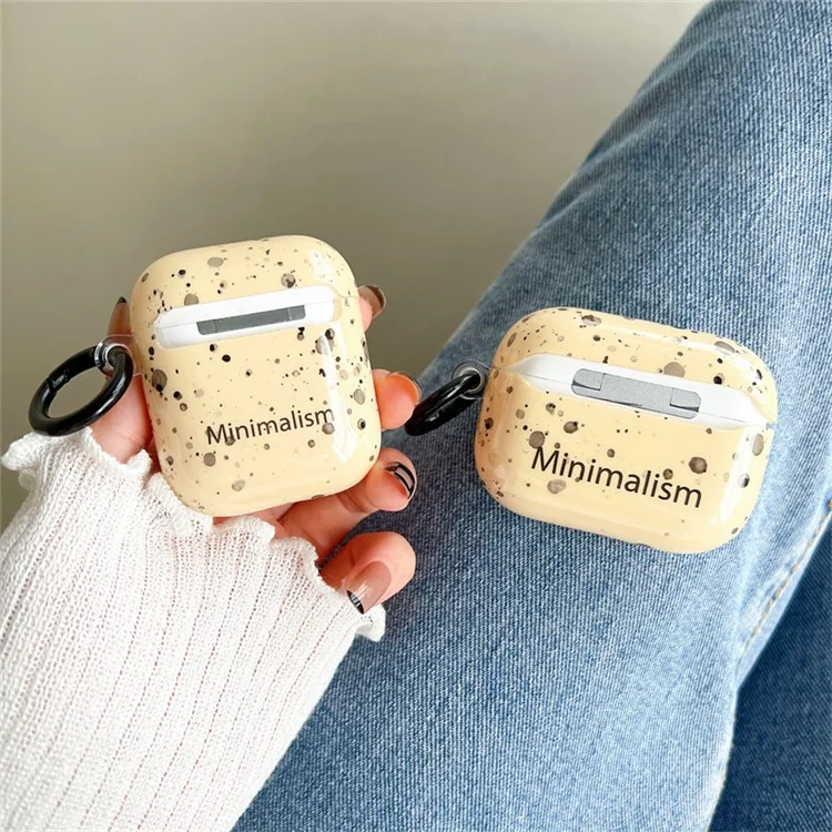 Per Apple AirPods Con Case Case (2016) / (2019) / AirPods With Wireless Charging Case (2019) Cover Antidrop Inchiostro Dot IMD Earbù Portatile Copertura TPU Con Fibbia