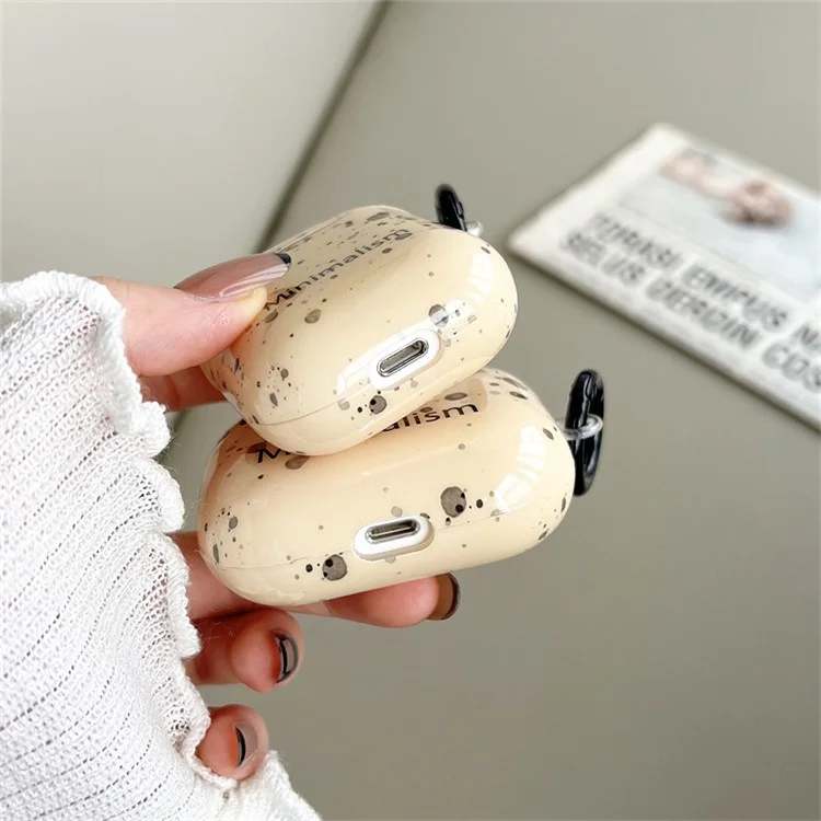 Per Apple AirPods Con Case Case (2016) / (2019) / AirPods With Wireless Charging Case (2019) Cover Antidrop Inchiostro Dot IMD Earbù Portatile Copertura TPU Con Fibbia