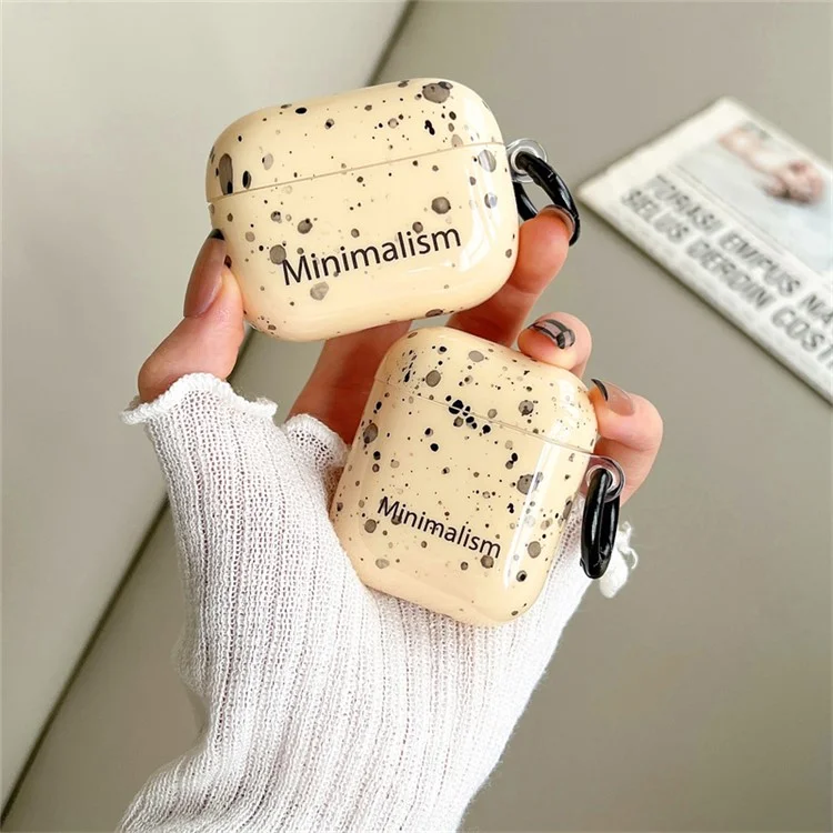 Per Apple AirPods Con Case Case (2016) / (2019) / AirPods With Wireless Charging Case (2019) Cover Antidrop Inchiostro Dot IMD Earbù Portatile Copertura TPU Con Fibbia