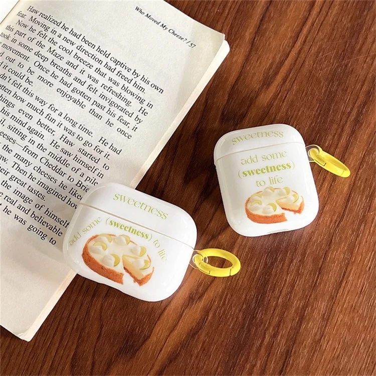 Per Apple AirPods Con Case Case (2016) / (2019) / AirPods With Wireless Ricarica (2019) Cover Anti-Fall Cover Fruit Cake IMD + TPU Earbuds Case Con Fibbia