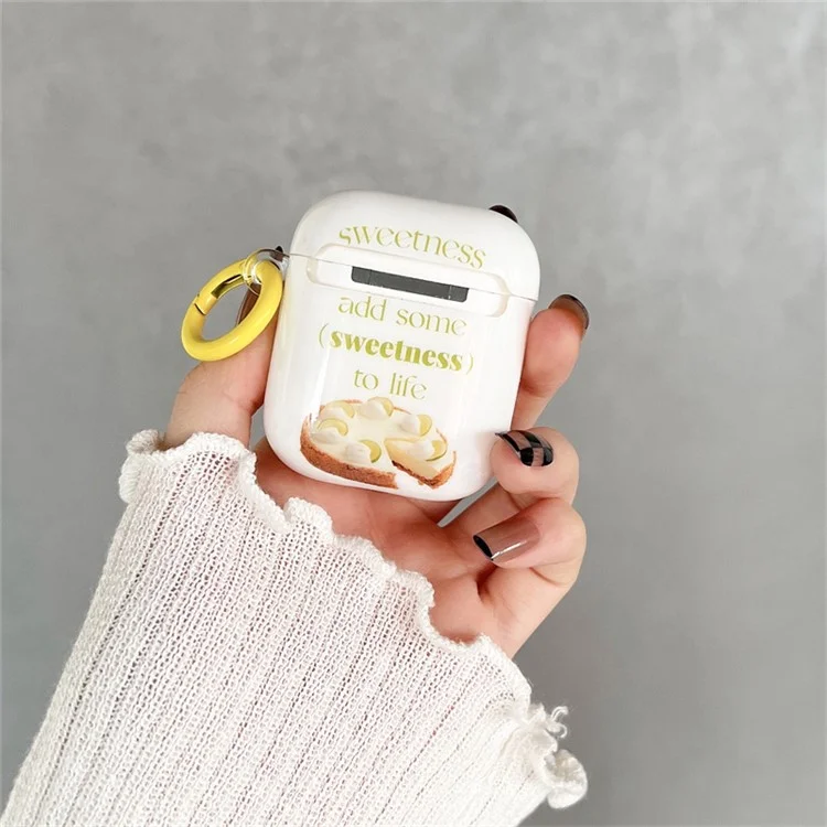 Per Apple AirPods Con Case Case (2016) / (2019) / AirPods With Wireless Ricarica (2019) Cover Anti-Fall Cover Fruit Cake IMD + TPU Earbuds Case Con Fibbia