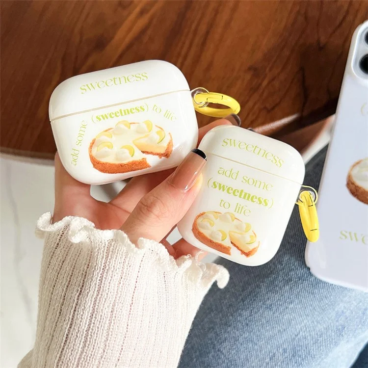 Für Apple AirPods 3 Kopfhörerabdeckung Mit Schnallen Kratzfestem Obstkuchen IMD + TPU Bluetooth Earbuds Fall