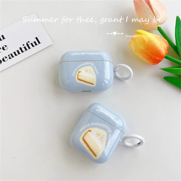 Per Apple AirPods Con Case Case (2016) / (2019) / AirPods With Wireless Charging Case (2019) Pattern da Dessert di Copertura Antidrop IMD + Custodia Auricolare TPU Con Fibbia