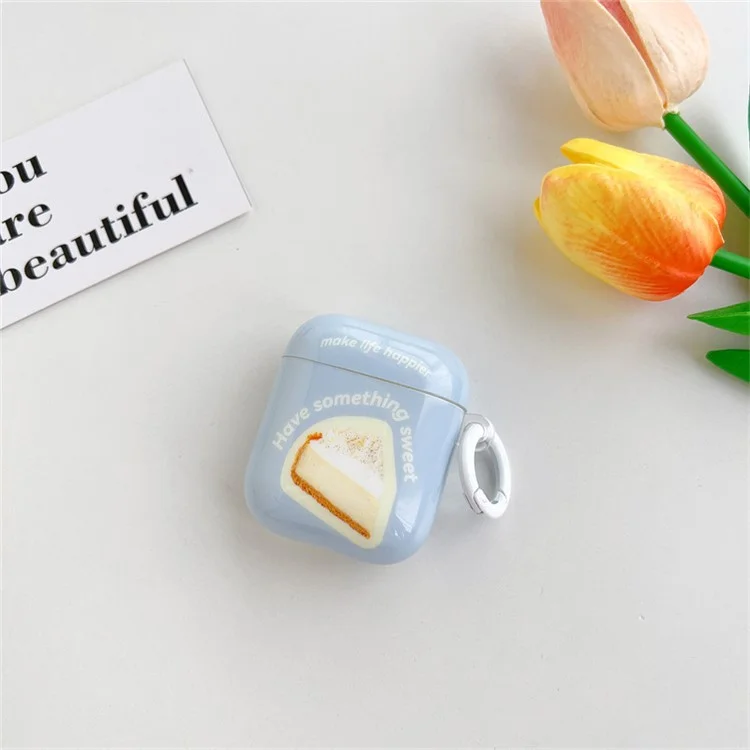 Per Apple AirPods Con Case Case (2016) / (2019) / AirPods With Wireless Charging Case (2019) Pattern da Dessert di Copertura Antidrop IMD + Custodia Auricolare TPU Con Fibbia