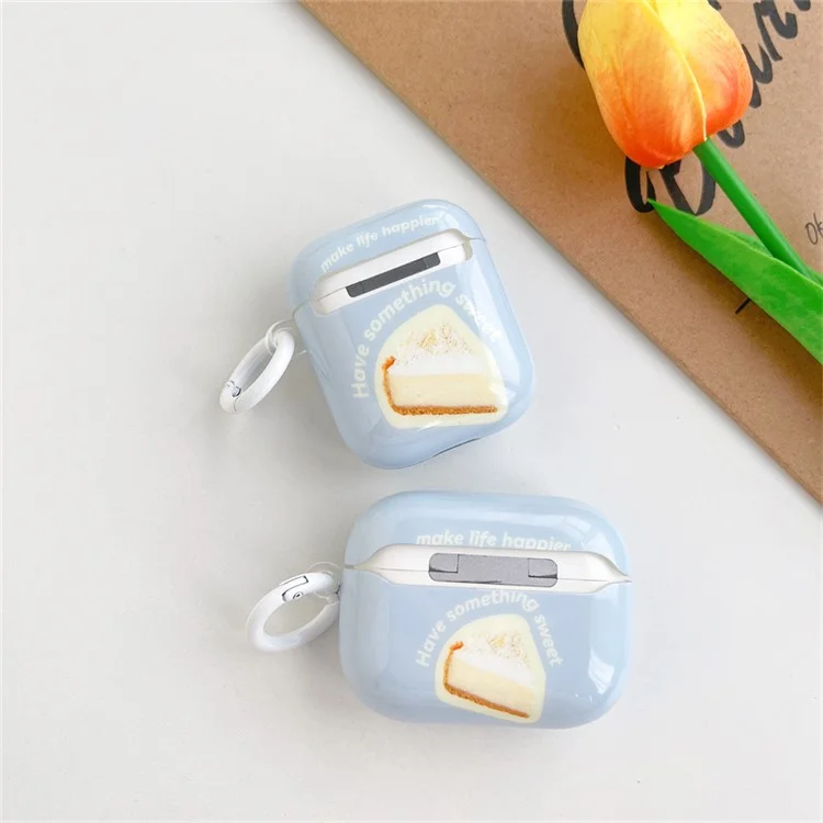 Per Apple AirPods Con Case Case (2016) / (2019) / AirPods With Wireless Charging Case (2019) Pattern da Dessert di Copertura Antidrop IMD + Custodia Auricolare TPU Con Fibbia