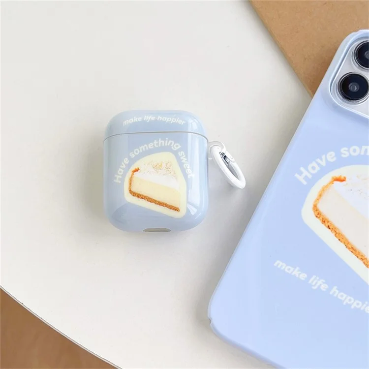 Per Apple AirPods Con Case Case (2016) / (2019) / AirPods With Wireless Charging Case (2019) Pattern da Dessert di Copertura Antidrop IMD + Custodia Auricolare TPU Con Fibbia