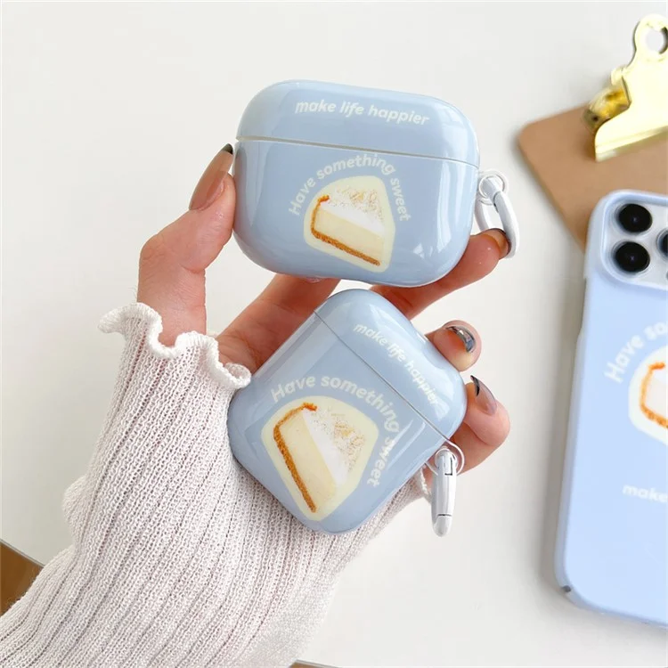 Per Apple AirPods Con Case Case (2016) / (2019) / AirPods With Wireless Charging Case (2019) Pattern da Dessert di Copertura Antidrop IMD + Custodia Auricolare TPU Con Fibbia