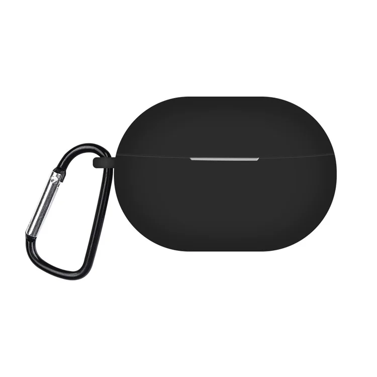 Silicone Case for Huawei FreeBuds Pro 2 All-inclusive Protection Earphone Case Bluetooth-compatible Headset Cover with Anti-Lost Buckle - Black
