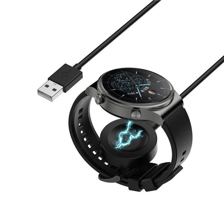 Para Huawei Watch 3 Pro New Base de Carga Divisible Con 1m Cable Smart Wireless Charger - Negro