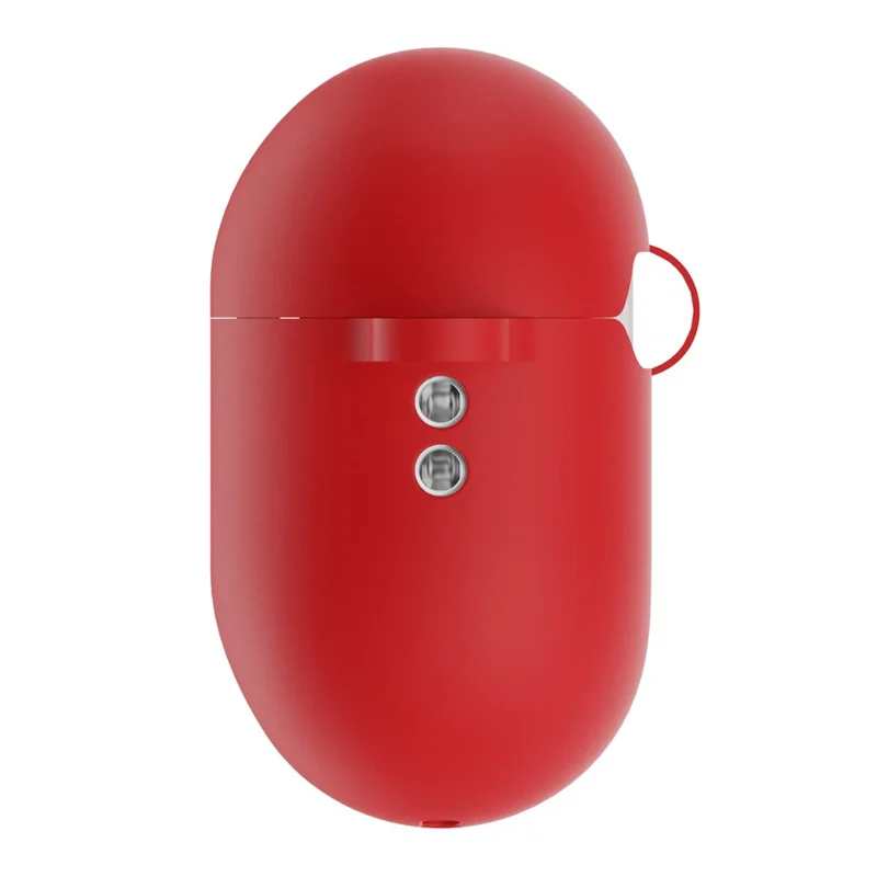 For AirPods Pro 2 Bluetooth-compatible Earphone Protective Case Lock Buckle Design Silicone+PC Anti-drop Cover - Red