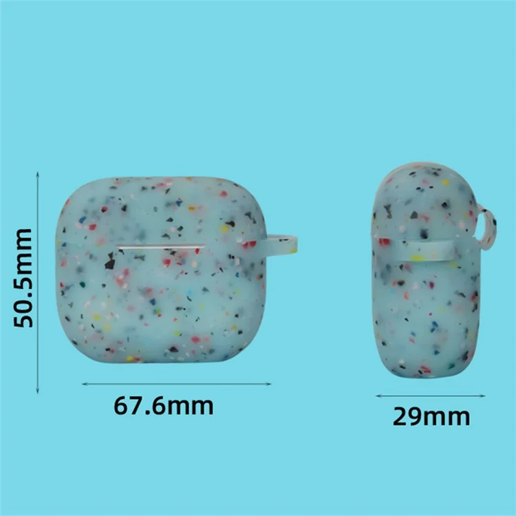 Para a Apple AirPods Pro Case Caso Case Luminous Protective Case Degradable TPU Fones de Ouvido Com Fivela - Branco