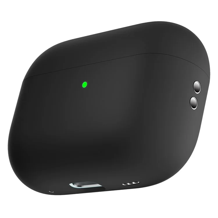 Pour AirPods Pro 2 Hingeless Design Silicone Case Full Protection Wireless Earphones Skin Cover - Noir