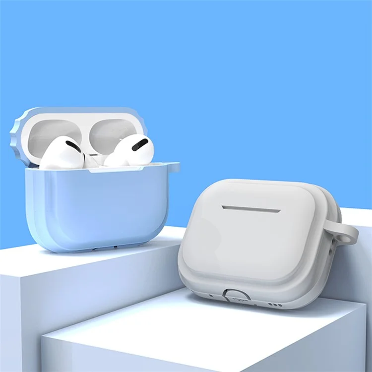 Para AirPods Pro 2 Soft Silicone Skin Cover Protecção Completa Ear Fones de Ouvido Caixa Portátil Com Gancho de Chaveiro - Vermelho