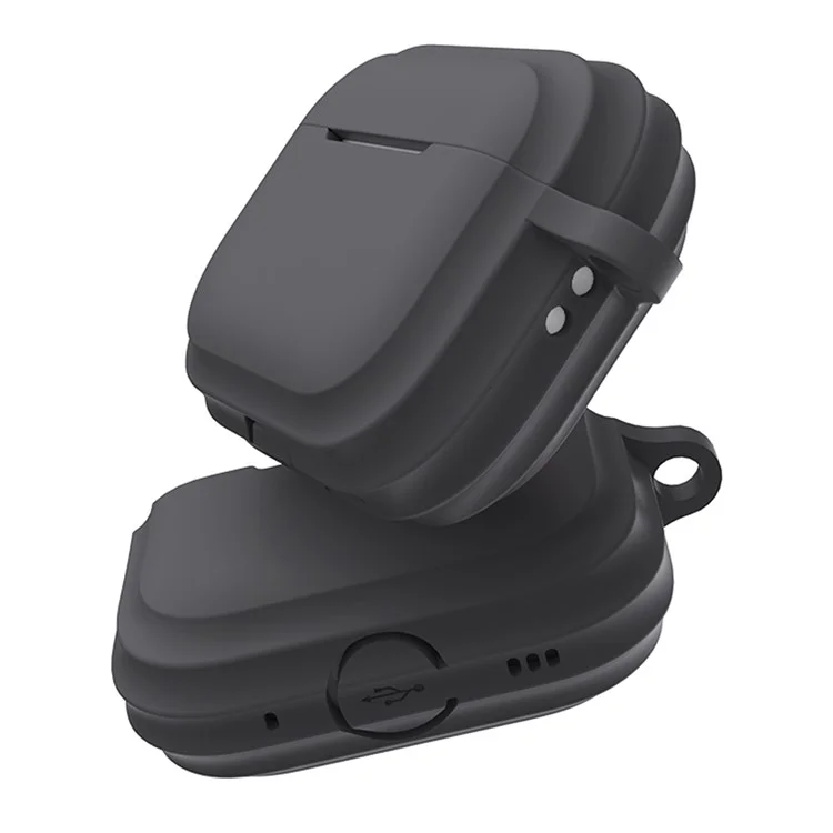 Para AirPods Pro 2 Soft Silicone Skin Cover Protecção Completa Ear Fones de Ouvido Caixa Portátil Com Gancho de Chaveiro - Vermelho