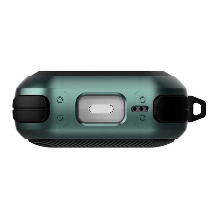 Para AirPods Pro 2 Carbon Charging Case Cover Bluetooth Earbuds Protector Shockproof Cover Dual Color TPU+PC Case com Fivela - Branco