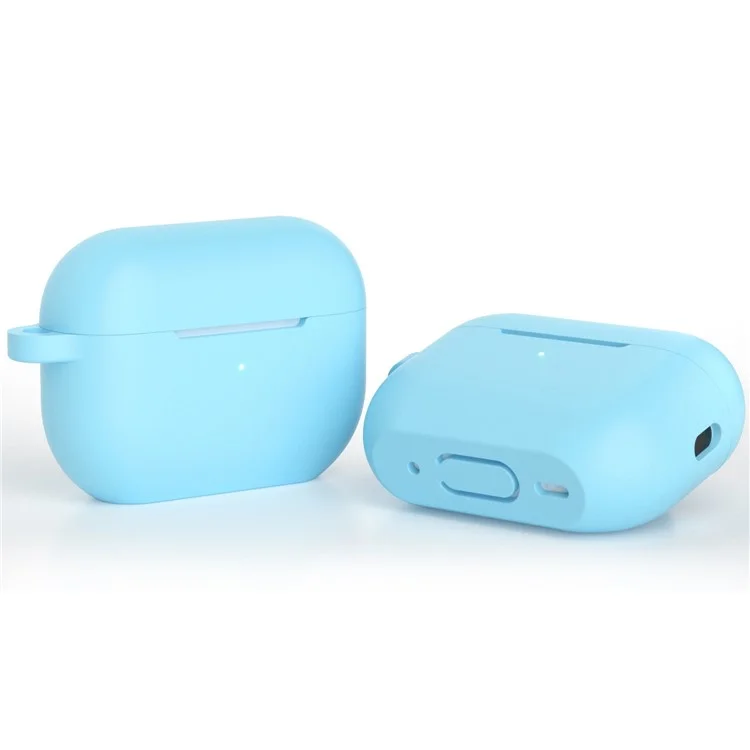 Для AirPods Pro 2 Bluetooth Silicone Silicone Protective Case Flat Bottom Antiplop Cover (толщина 2 Мм) - Голубое Небо