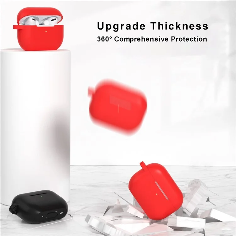 Для AirPods Pro 2 Bluetooth Silicone Silicone Protective Case Flat Bottom Antiplop Cover (толщина 2 Мм) - Голубое Небо