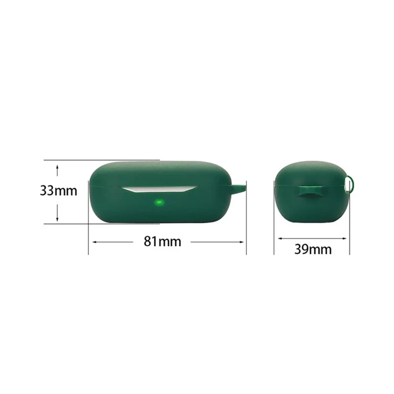 Drop Protection Case for Huawei FreeBuds SE Earphone Charging Box, Silicone Soft Cover with Carrying Buckle - Yellow