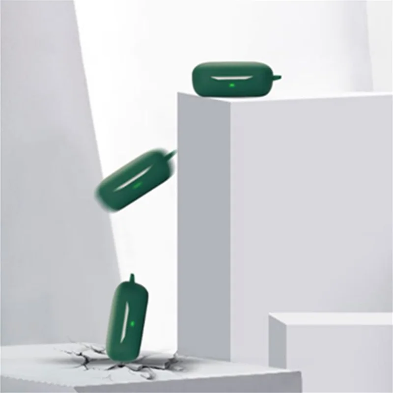 Drop Protection Case for Huawei FreeBuds SE Earphone Charging Box, Silicone Soft Cover with Carrying Buckle - Purple