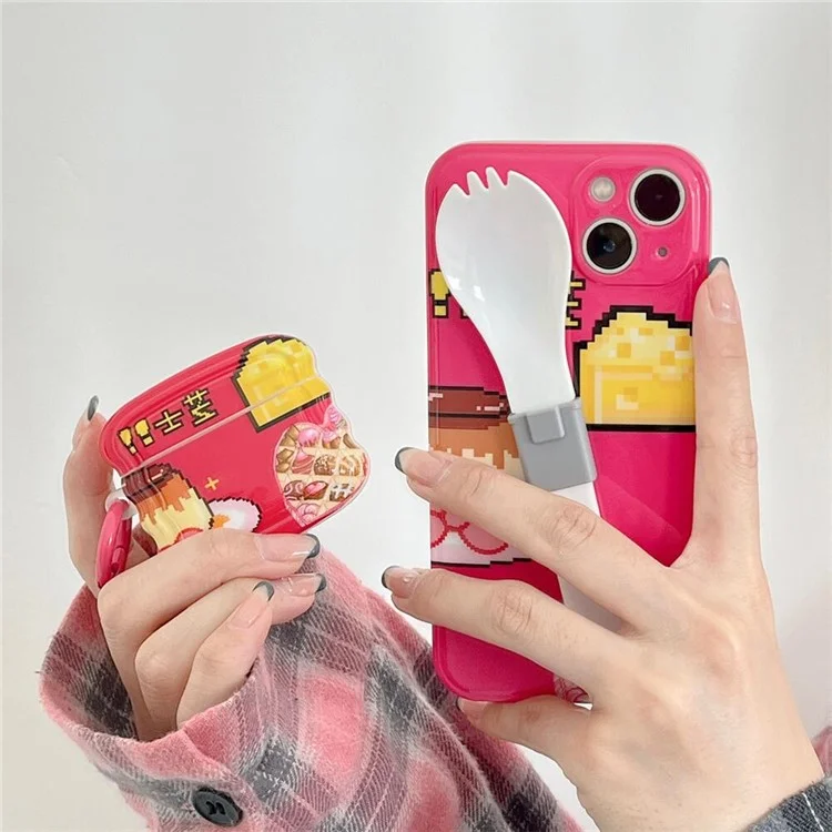 For Apple AirPods 3 Cheese Pattern TPU Anti-drop Anti-scratch Case Wave Edge Protective Cover with Ring Buckle