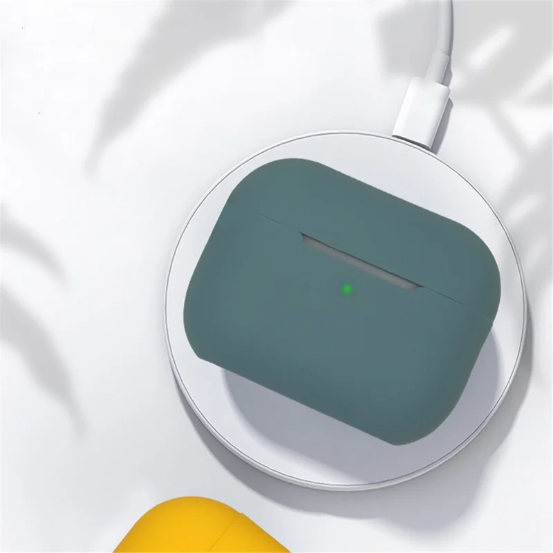 For AirPods Pro 2 Bluetooth-compatible Earphone Flexible Silicone Protective Case Anti-drop Anti-scratch Cover - Black