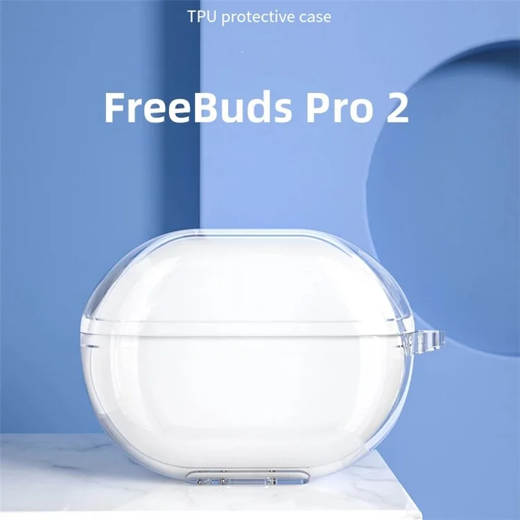 Pour Huawei FreeBuds Pro 2 Transparent Bluetooth Earphone TPU Case Anti-drop Protective Cover