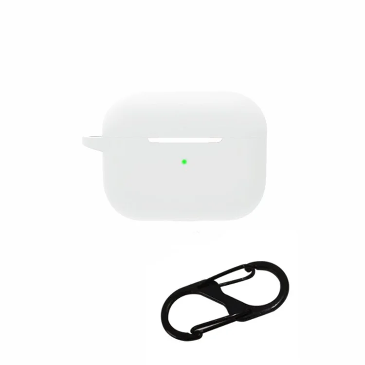 Für AirPods Pro 2 Bluetooth Earphone Soft Silicon Schutzhülle Drop-sof-deckung Mit Anti-lost-schnalle - Weiß