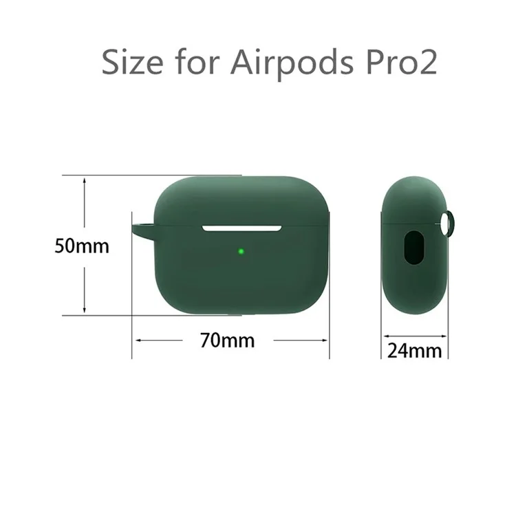 Für AirPods Pro 2 Bluetooth Earphone Soft Silicon Schutzhülle Drop-sof-deckung Mit Anti-lost-schnalle - Weiß