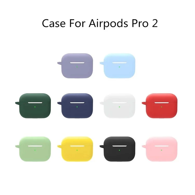 Für AirPods Pro 2 Bluetooth Earphone Soft Silicon Schutzhülle Drop-sof-deckung Mit Anti-lost-schnalle - Weiß