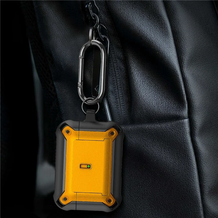 For Apple AirPods Pro Charging Case Cover Dual Color Protective Cover Slide Open TPU+PC Case - Black / Grey