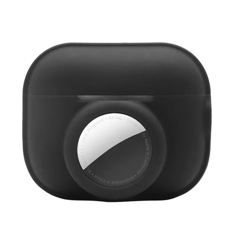 For Apple AirPods Pro 2 + for AirTag Case Silicone Protective Cover - Black