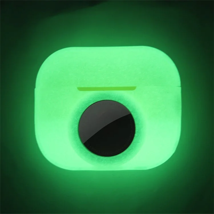 For Apple AirPods Pro 2 + for AirTag Case Silicone Protective Cover - Fluorescent Green