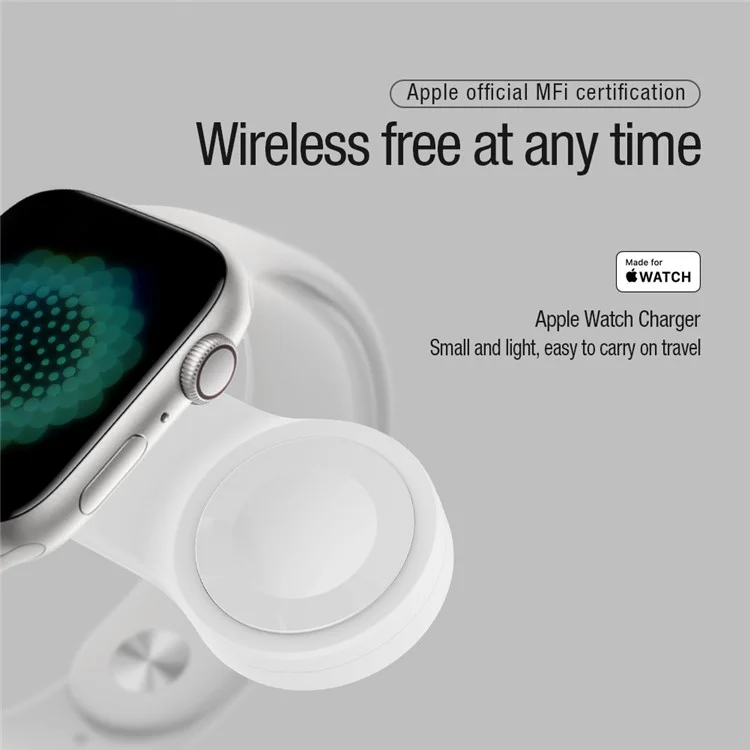 Nillkin Mfi -zertifiziertes Ladegerät Für Apple Watch, Mini Travel Magnetic Wireless Ladegerät Mit Typ -c -adapterstecker