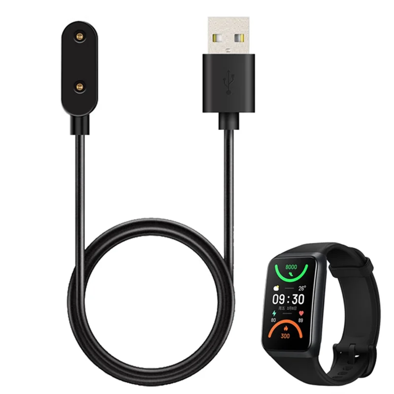 For Oppo Band 2 OBB211 Smart Watch Charger Cord 1m USB Magnetic Charging Cable - Black