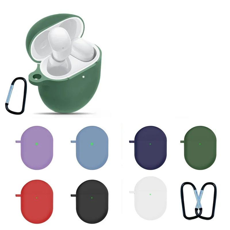 For Redmi Buds 4 Bluetooth-compatible Earphone Soft Silicone Protective Sleeve Anti-scratch Anti-drop Cover - Purple