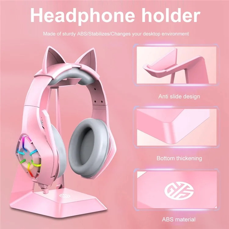 Servo Per Cuffie Per Cuffie Over-ear Desktop G501 ABS Abborità di Gioco di Gioco Montaggio Con Una Base Solida - Rosa