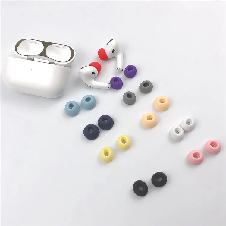 1 paio di tappi per auricolari in silicone per AirPods Pro (Gen 2) (USB-C) / Pro 2 Soft Comfortable Ear Tips Replacement - Nero